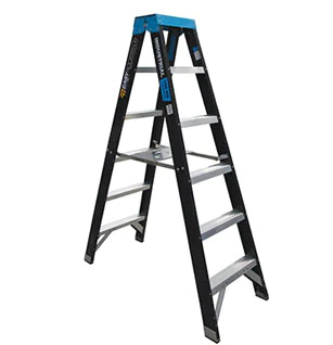 Trade Series Fibreglass Double Sided Step Ladders Industrial 150kg